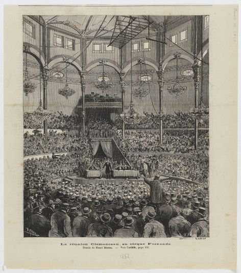 La réunion Clémenceau, au cirque Fernando. [1882]