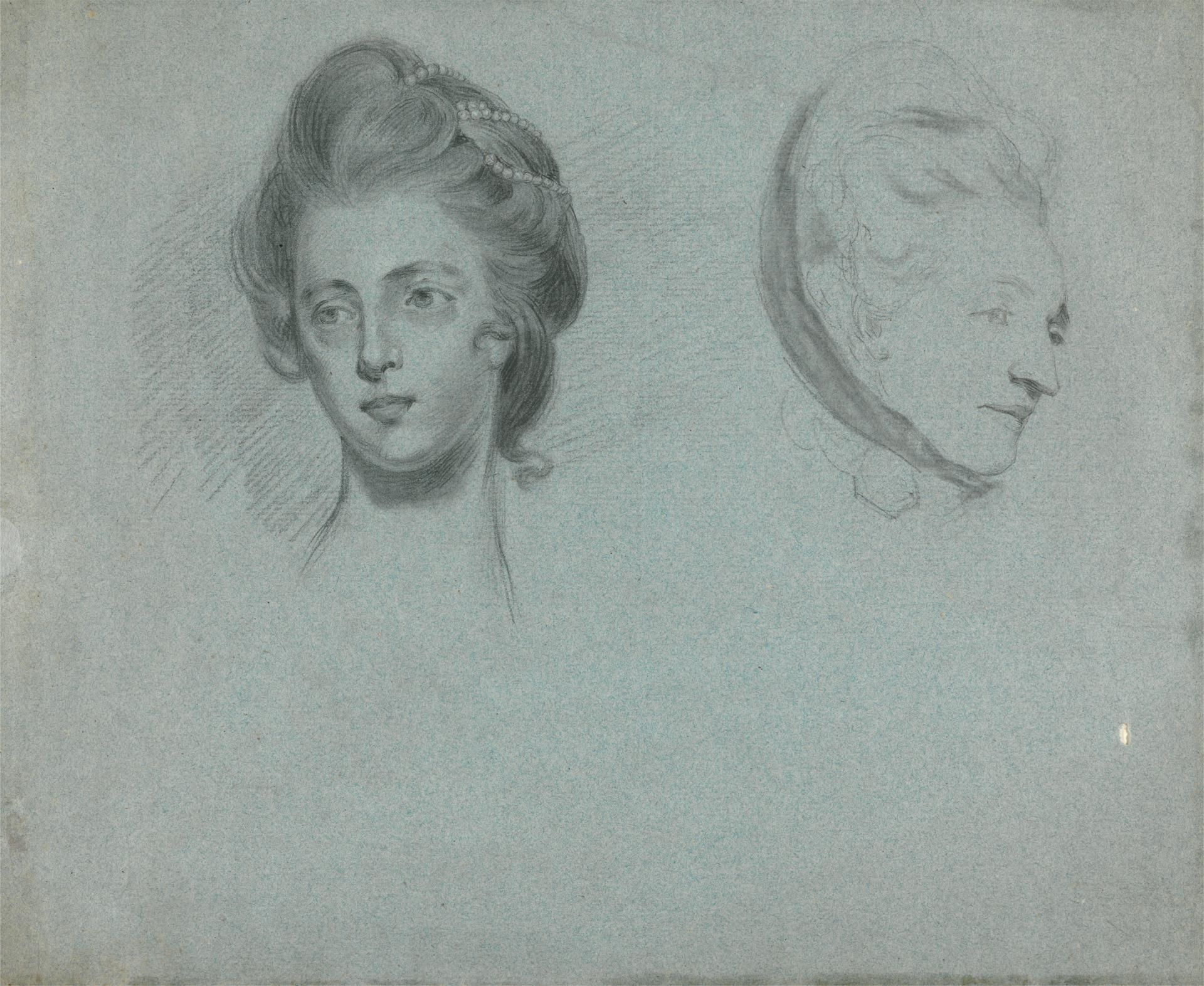 Studies of Two Women's Heads
