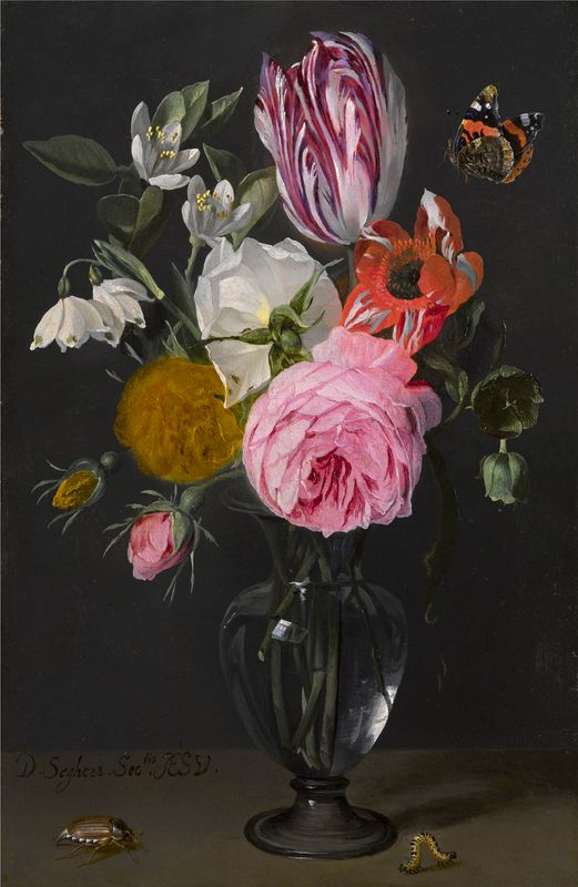 Still Life with Flowers in a Glass Vase