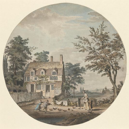 Landscape with Cottage, Bridge and Figures