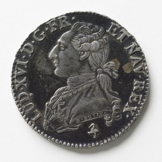 Demi-écu aux lauriers en argent de Louis XVI, 1789