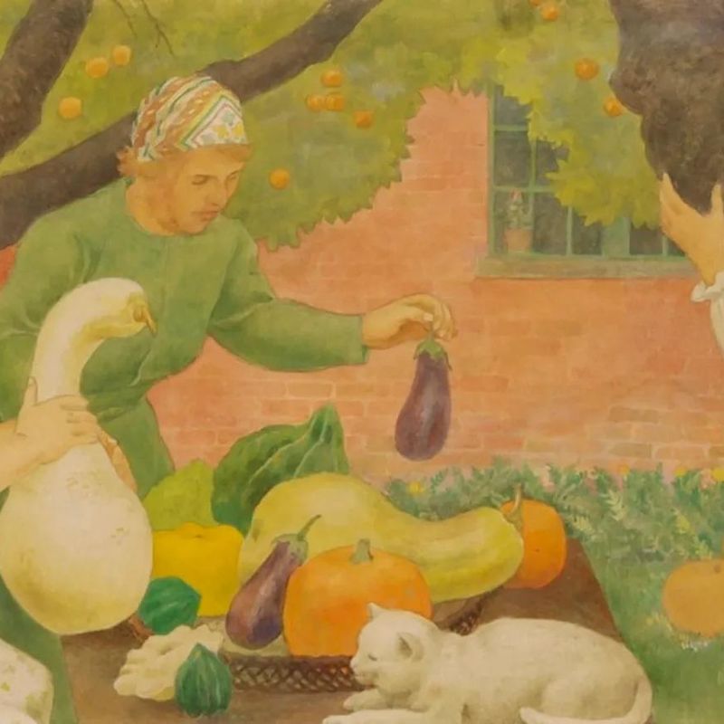 Study for mural of Native Vegetables