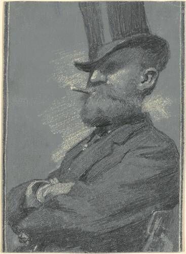 Man in Top Hat, Smoking a Cigar
