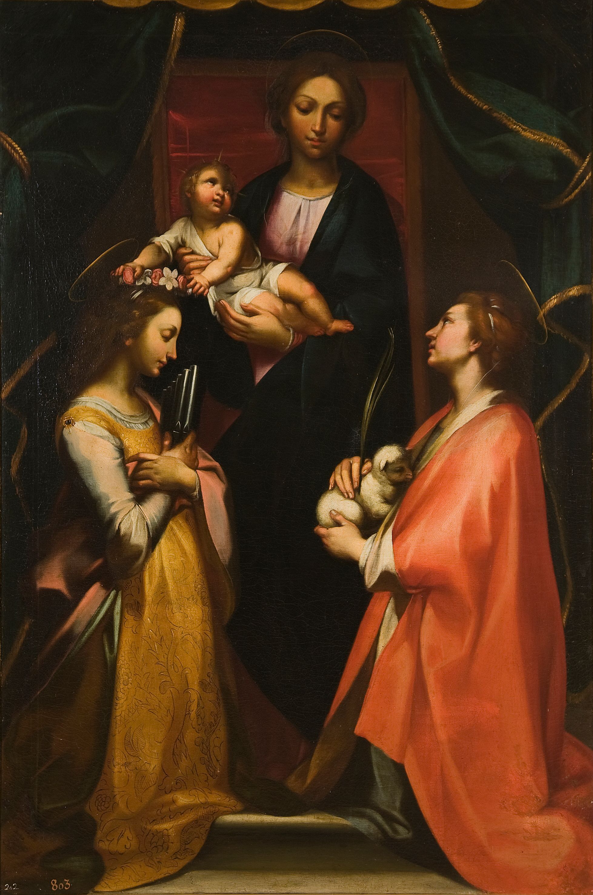 The Virgin and Child with Saints Cecilia and Inez