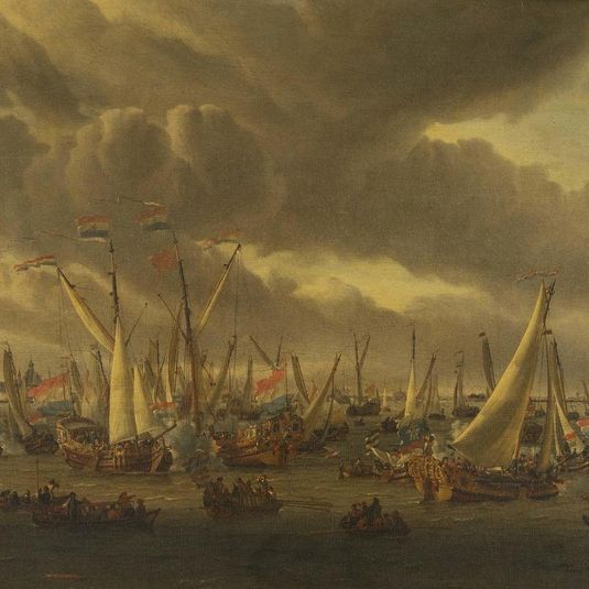 An Incident in the Mock-fight on the River Y, Amsterdam, in Honour of Peter the Great, 1st September 1697