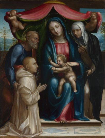 The Madonna and Child with Saints Peter and Catherine of Siena and a Carthusian Donor