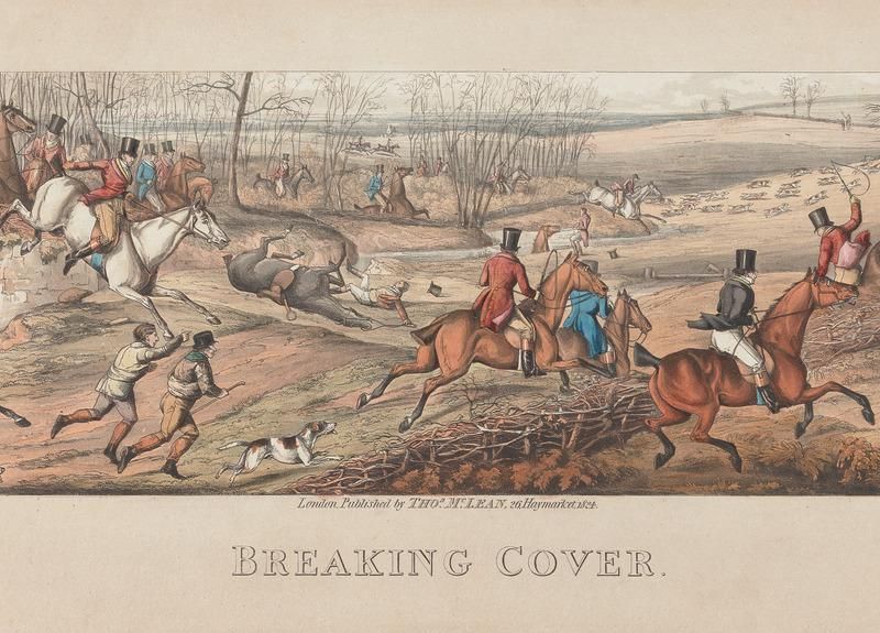 A set of four: Breaking Cover. London, pub. by Thos. McLean, 1824