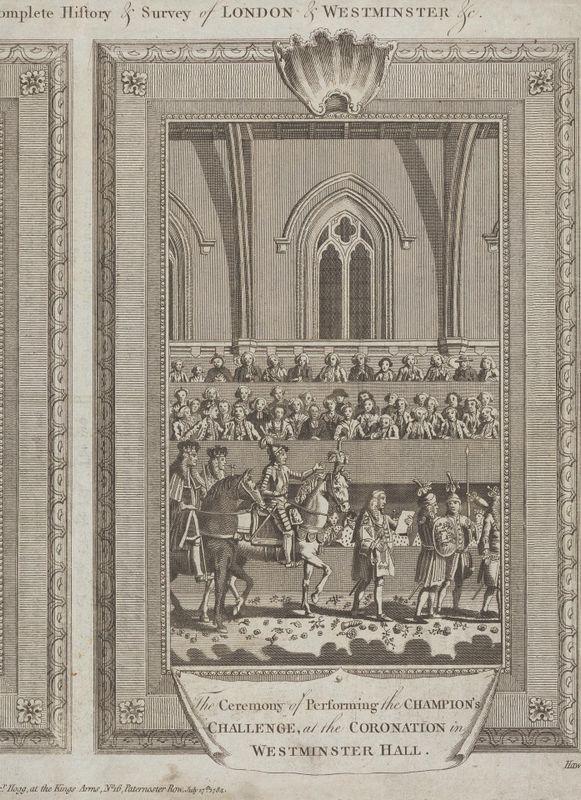 The Ceremony of Performing the Champion's Challege at the Coronation in Westminster Hall
