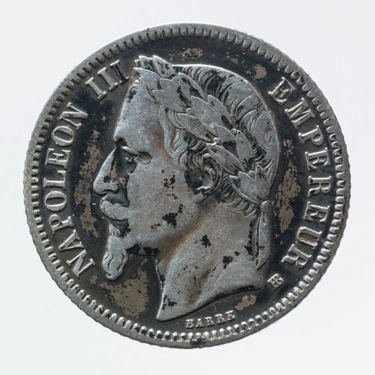 Pièce de 1 franc en argent de Napoléon III, 1866