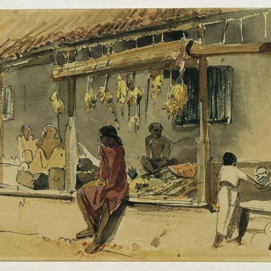 Chicken Sellers in Point de Galle in Ceylon (Sri Lanka)