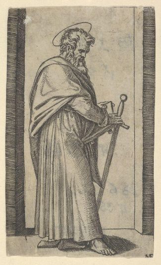 Saint Paul, sword in his right hand, from the series 'Piccoli Santi' (Small Saints)