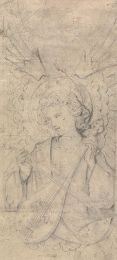 Angel and Instrument, Possibly Design for Interiors of St. Mary's, West Tofts, Norfolk