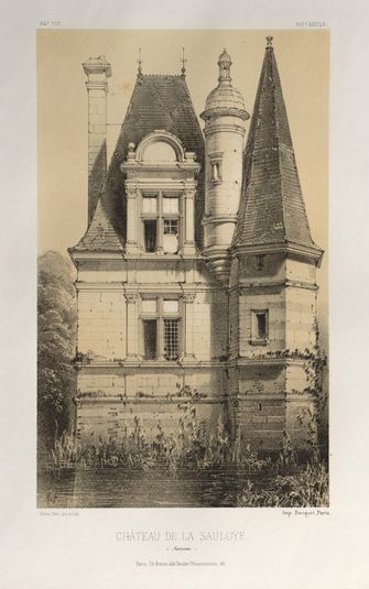 Architecture Pittoresque ou Monuments des XVeme. Et XVIeme. Siecles: Chateaux de France des XV et XVI Siecles: Pl. 64, Château De La Sauloye (Mayenne)