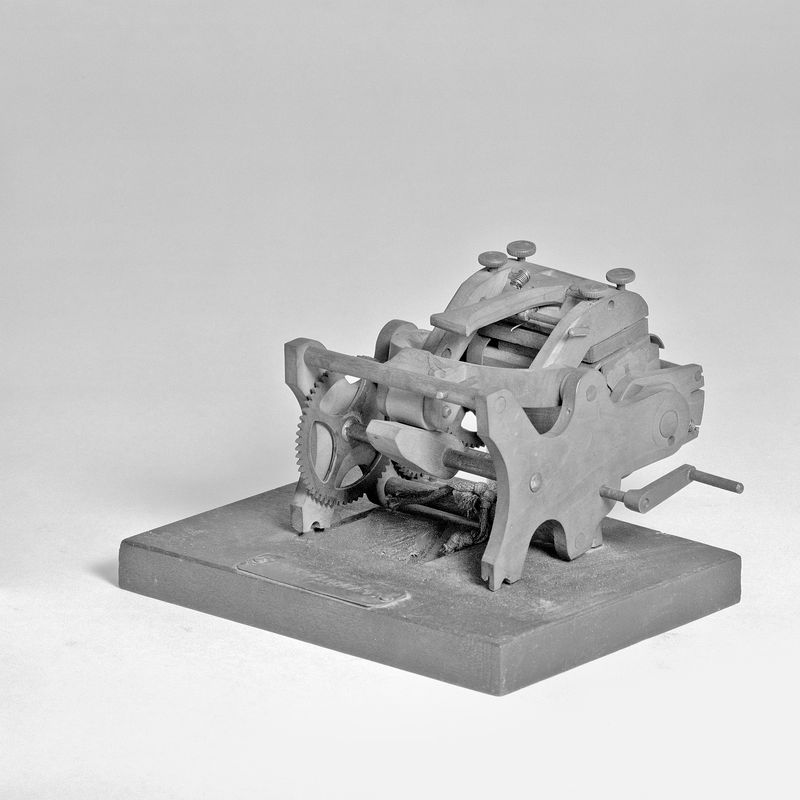 Patent Model of a Platen Printing Press