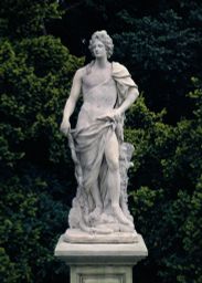 Apollo and Triumphant over Pythonand Sculpture in the garden