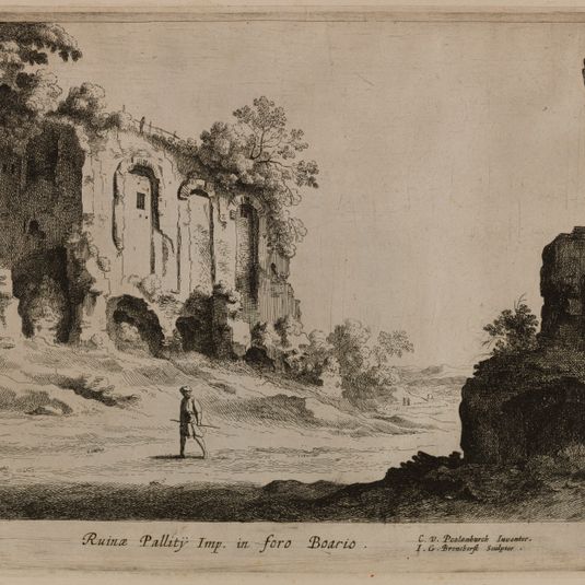 Ruines d'un palais, ruinae pallitÿ imp. in foro boario (Bartsch 17)