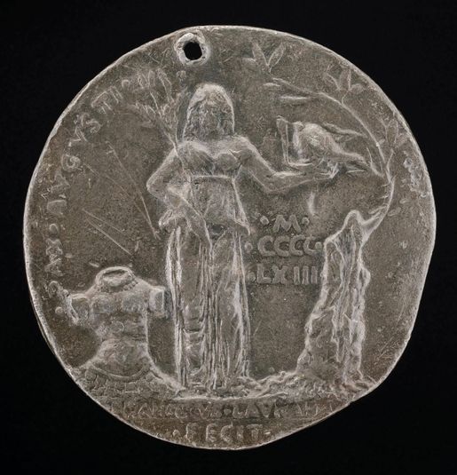 Peace Holding an Olive Branch and Helmet [reverse]