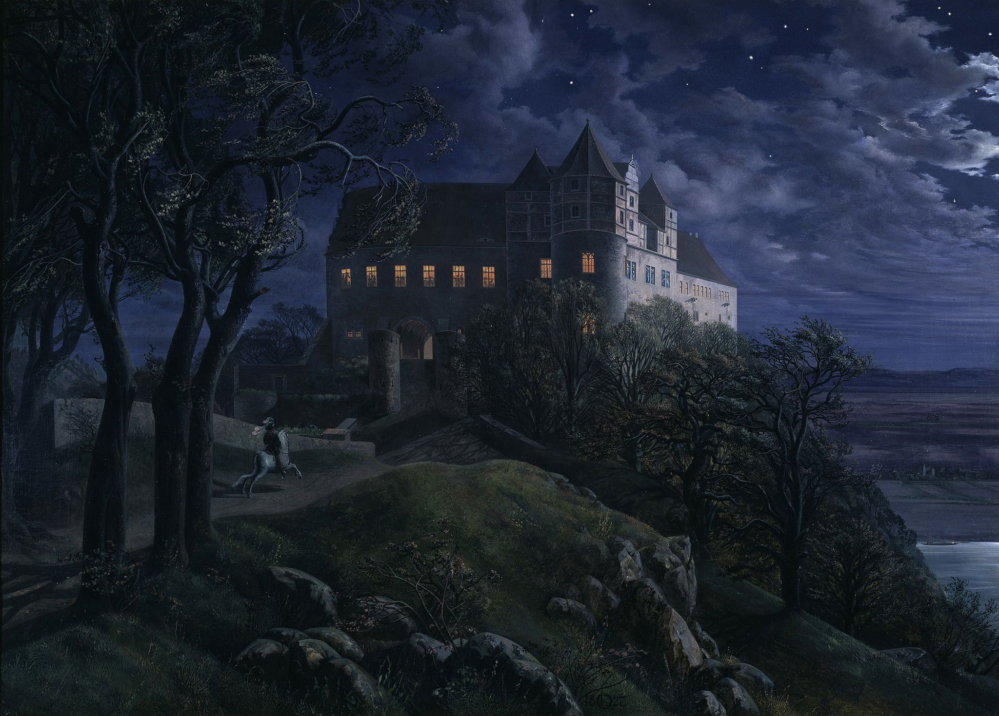 Burg Scharfenberg at Night
