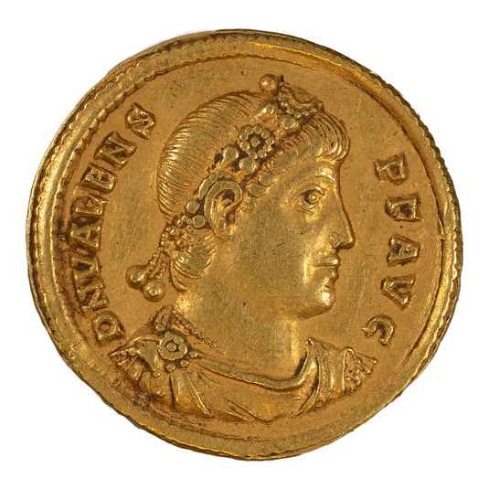 Solidus of Valens, Emperor of the Roman Empire from Constantinople