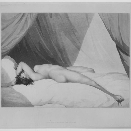 Nude Reclining on Curtained Bed [Emma Hamilton (?)]