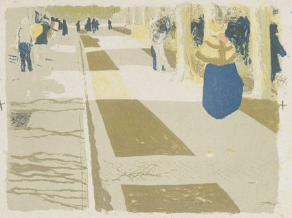 Edouard Vuillard - Trial proof of The Avenue (L'avenue) from the series Paysages et intérieurs Smartify Editions