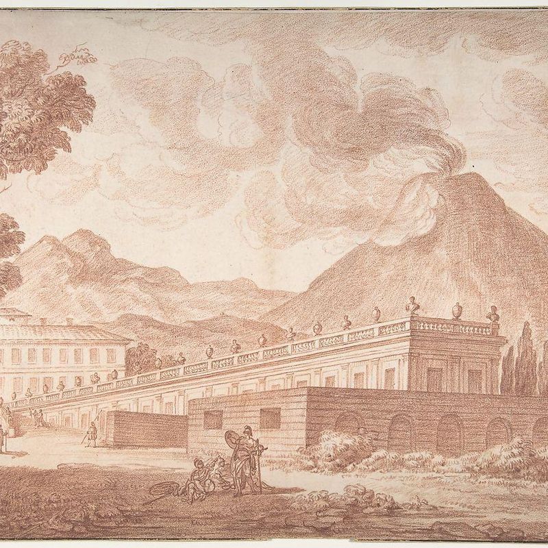 The Palazzo Reale at Pórtici with Vesuvius in the Background