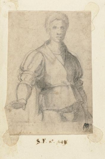 Study of a Young Man (recto); Study of a Standing Man with a Beard (verso), accidental offset