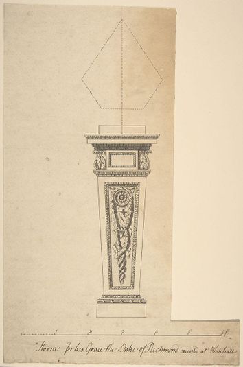 Design for a Pedestal, for Richmond House, Whitehall, London