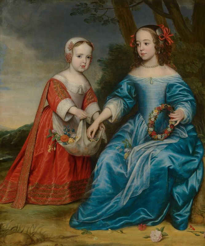 Double Portrait of Prince Willem III (1650- 1702) and his Aunt Maria, Princess of Orange (1642-1688), as Children