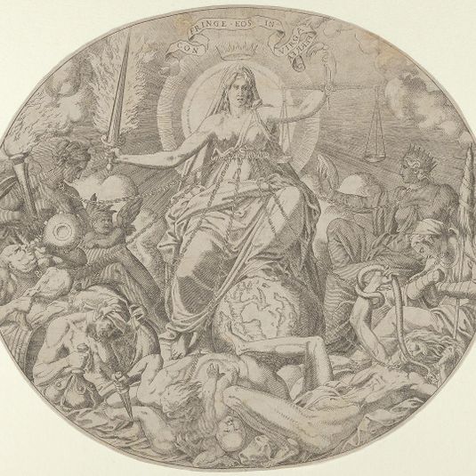 Justice, frontispiece from the 'Seven Deadly Sins'