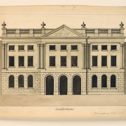 Elevation of the Facade of a Theater, Amsterdam