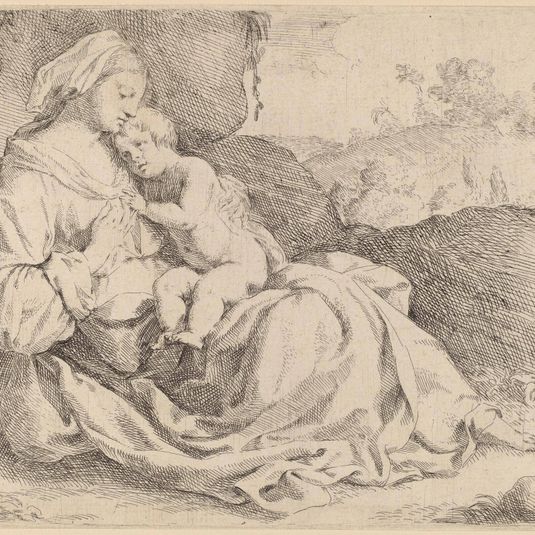 The Virgin and Child on a Grassy Bank