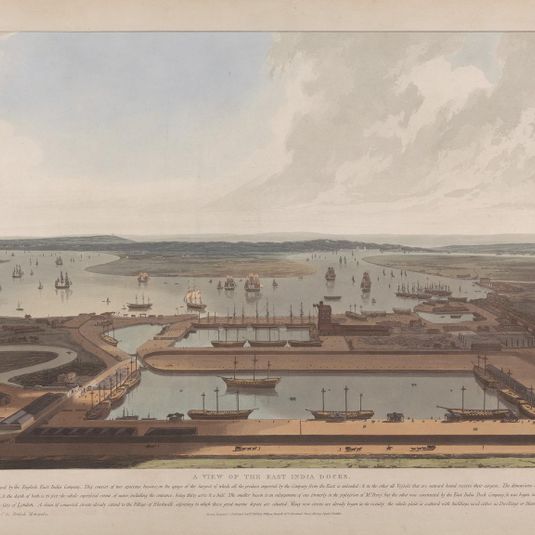 London Docks: 6 Views: New Dock, Wapping, 1803