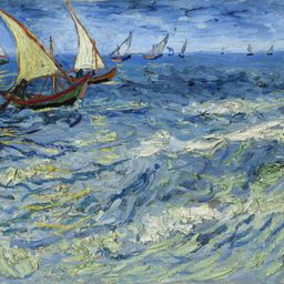 Seascape at Saintes-Maries by Vincent van Gogh