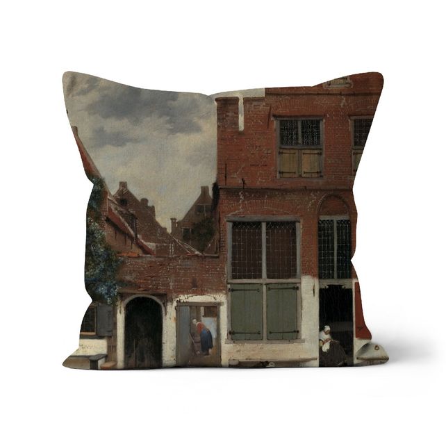 View of Houses in Delft, Known as ‘The Little Street’, Johannes Vermeer, c. 1658 Cushion Smartify Essentials