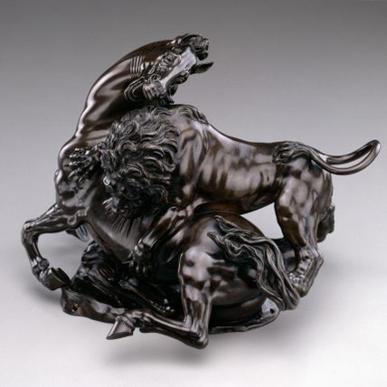 Lion Attacking Horse