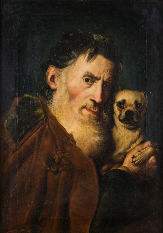 An Old Man with a Dog