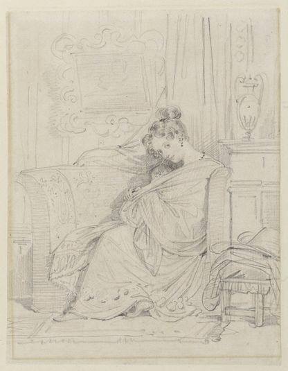 Mme Victor Hugo allaitant Léopoldine