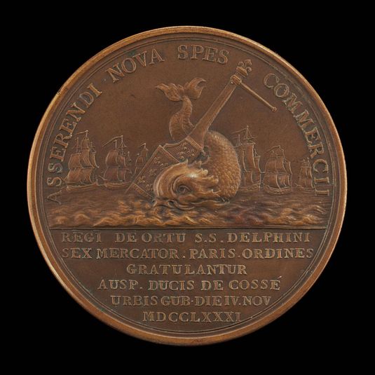 The Birth of the Dauphin, for the Marchands Corps [reverse]