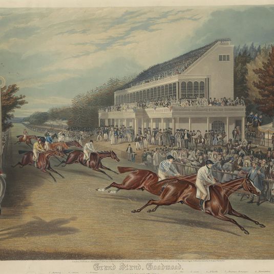 Racing: Grand Stand, Goodwood (Coming in for the Gold Cup-1838)