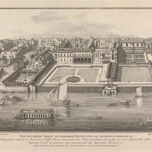 The Southern Front of Somerset House, with its Extensive Garden