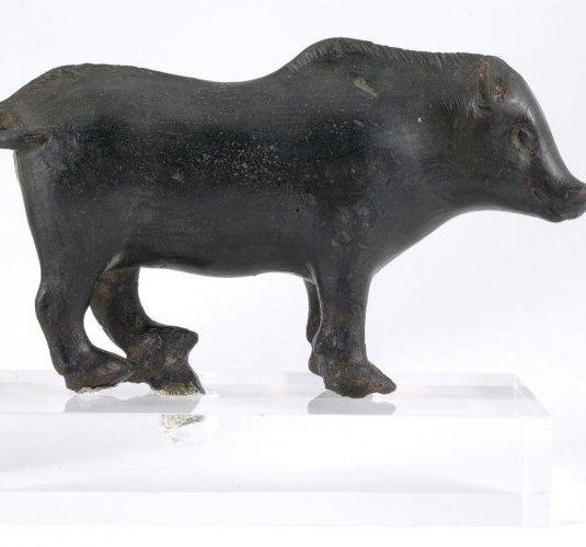 Bronze Votive Boar Figurine