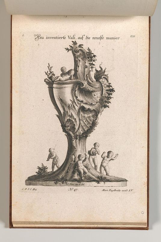 Design for a large Lidded Vase, Plate 1 from: 'Neu inventierte Vasi auf die neueste manier'