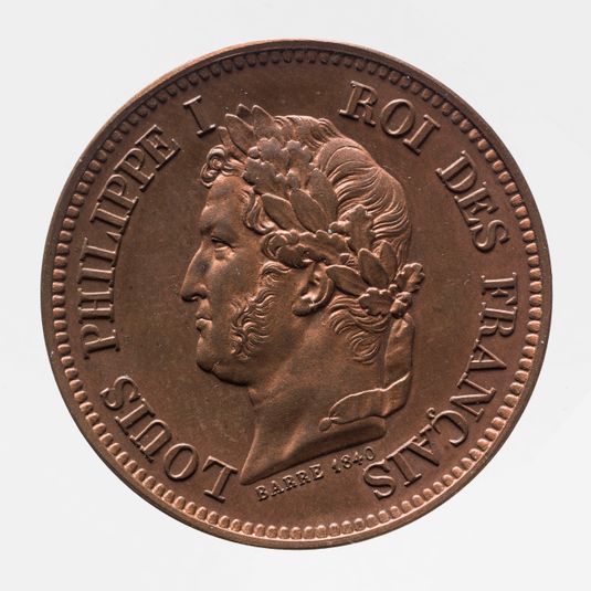 Essai pour la pièce de 5 centimes de franc de Louis-Philippe, 1840