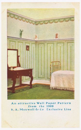 Trade Card Advertisement for S. A. Maxwell Wallpaper