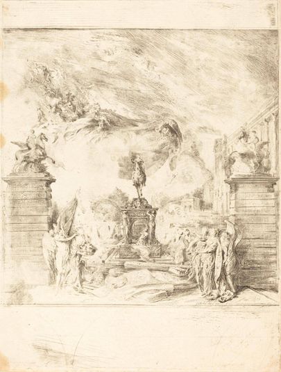 Allegorie sur l'Erection de la Statue de Louis XV (Allegory on the Establishment of a