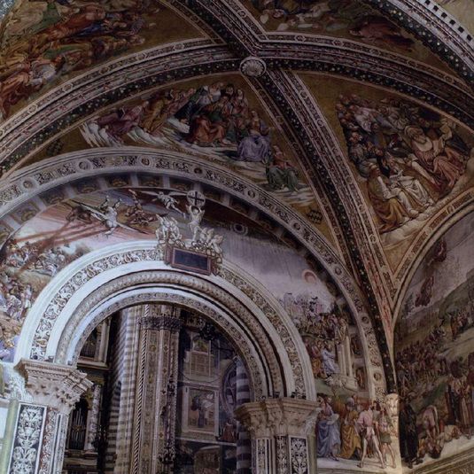 View of the Frescoes in the Chapel of San Brizio
