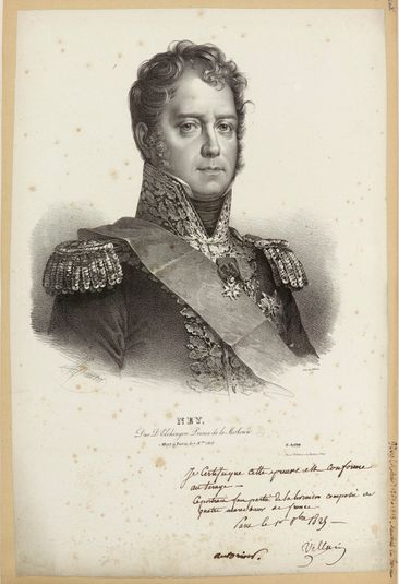 Ney, / Duc d'Elchingen, Prince de Moskowa / Mort à Paris, le 7 X(bre) 1815.