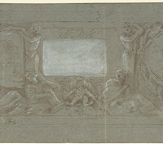 Design for a Wall Decoration with the Sacrifice of Abraham and the Flight into Egypt