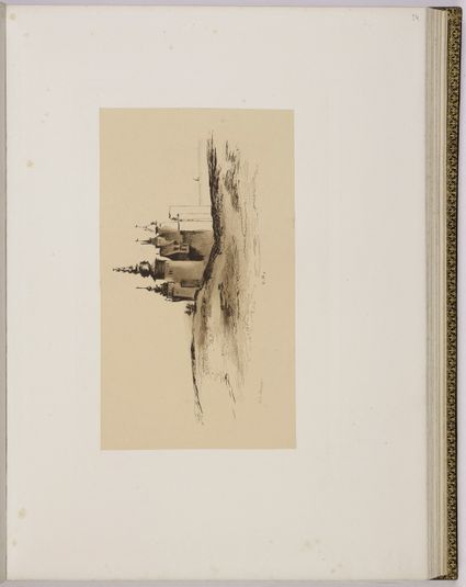 Album Chenay folio 24, gravure du dessin "Près Dunkerque"